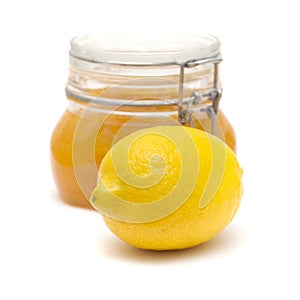 A jar of lemon marmalade