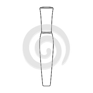 A jar of mascara for make-up. Simple linear icon of facial skin cosmetics photo