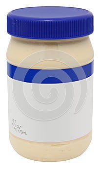 Jar of Mayonaise with blank label