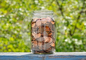 Jar of Saved Pennies, Outdoors