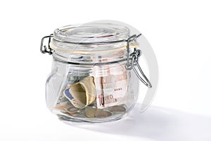 Jar with savings