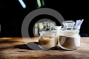 Jar of sugar and creamer