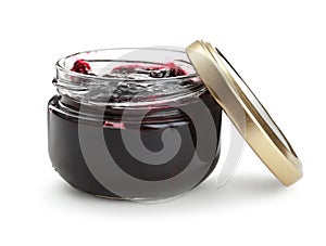 Jar with tasty sweet jam