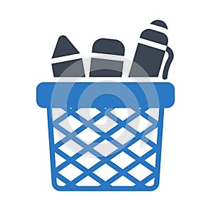 Jar glyph colour vector icon