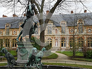 Jardin de Diane, Chateau de Fontainebleau, in France.