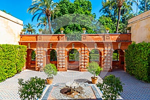 Jardin de la Danza at real Alcazar de Sevilla in Spain