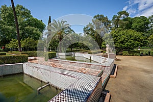 Jardin de los Leones Fountain (Lions Garden) at Maria Luisa Park - Seville, Andalusia, Spain photo
