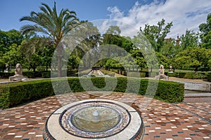 Jardin de los Leones Fountain (Lions Garden) at Maria Luisa Park - Seville, Andalusia, Spain photo