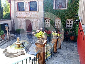 Jardin interior en el Centro de Oracion Carmel Maranatha en Valle de Bravo photo