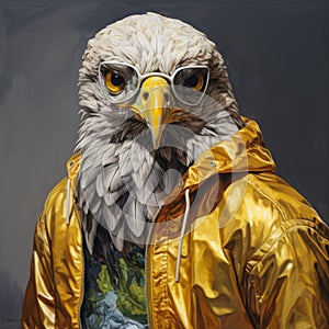 Jared Harbin Gold Jacket Eagle: A Street Style Realism Masterpiece