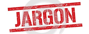 JARGON text on red vintage lines stamp