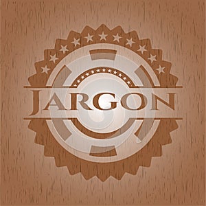 Jargon wood emblem. Retro. Vector Illustration.  EPS10