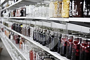 Jars of Home Canned Foods