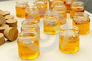 jars with honey photo
