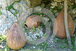 Jars in Katskhi Pillar