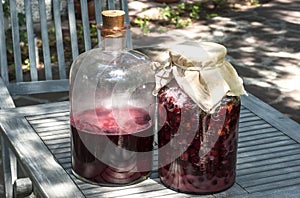 Jars for making homemade liquieur