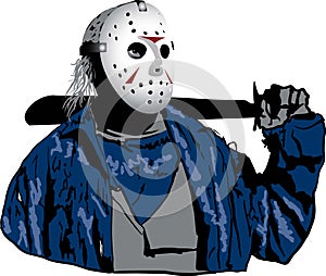 Jason with Hockey Mask On