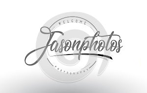 Jason Personal Photography Logo Design with Photographer Name.