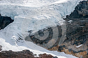 JASPER, ALBERTA/CANADA - AUGUST 9 : Athabasca Glacier in Jasper