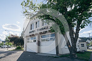 The historic Jasper Firehall building in downtown area