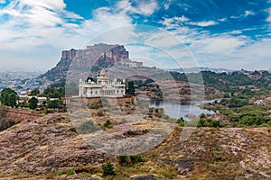 Jaswant Thada is a cenotaph located in Jodhpur, in the Indian state of Rajasthan. Jaisalmer Fort is situated in the city of