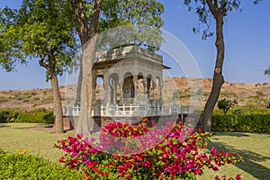 The Jaswant Thada mausoleum in Jodhpur, Rajasthan, India