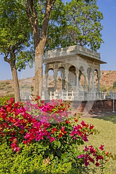 The Jaswant Thada mausoleum in Jodhpur, Rajasthan, India