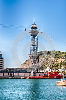 Jaume I tower, Port Vell of Barcelona, Catalonia, Spain