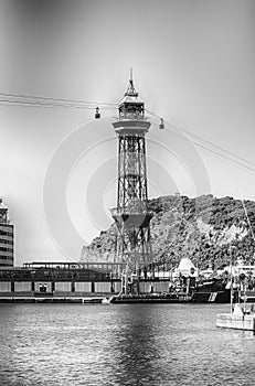 Jaume I tower, Port Vell of Barcelona, Catalonia, Spain