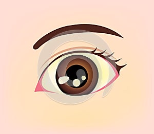 Jaundiced eye vector illustration