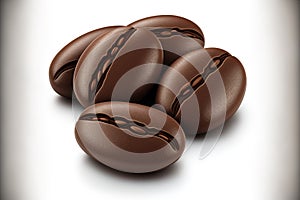 java beans. on a white background, alone