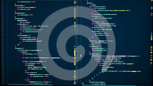 Java code of web page. Javascript programming concept. Frontend java code. Software computer programming code