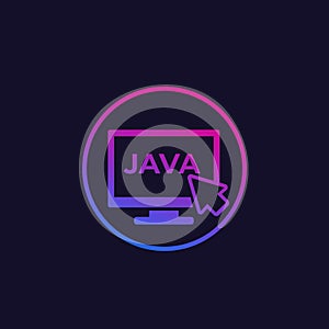 Java coding vector icon