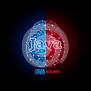 Java developer concept