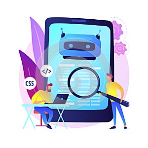 Java developer vector concept metaphor