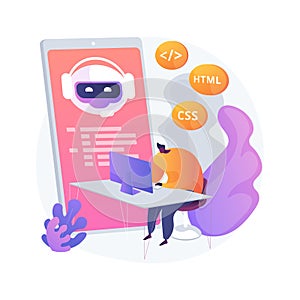 Java developer vector concept metaphor