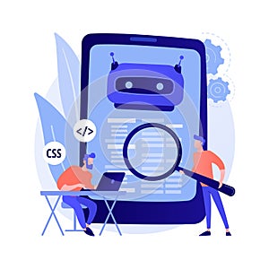 Java developer vector concept metaphor