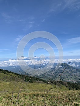 Java Mountain Scenery?Cloudy Mountain Peak?Green Hill LandscapeMountain View from Above