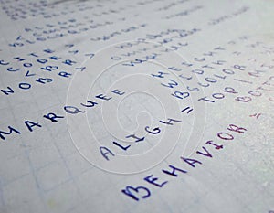 Java program in notepad and black pen. creation of computer programs. the work of the programmer and sisadmida