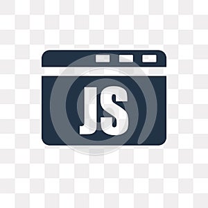 Java script vector icon isolated on transparent background, Java