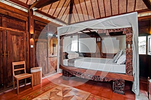 Wooden Java Style Bedroom