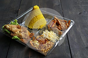 Javanese Rice Cone Dish called Tumpeng.