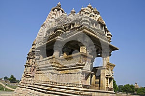 JAVARI TEMPLE, Facade - South East View, Eastern Group, Khajuraho, Madhya Pradesh, UNESCO World Heritage Site