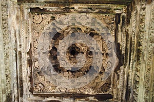 JAVARI TEMPLE, Mandapa - Ceiling, Eastern Group, Khajuraho, Madhya Pradesh, UNESCO World Heritage Site