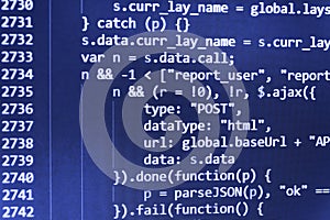 Javascript code in bracket software.