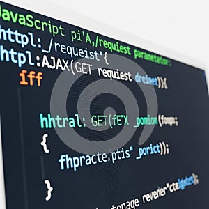 Javascript code snippet isolated on white background