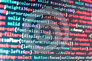 JavaScript code in text editor