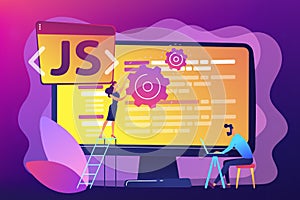 JavaScript concept vector illustration.