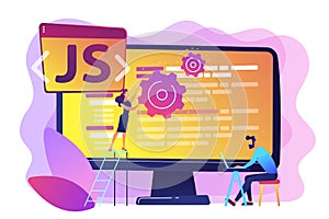 JavaScript concept vector illustration