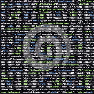 Javascript program code programming script vector background